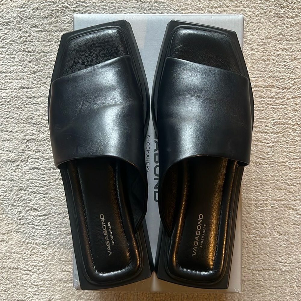 Leather Slides Sz 9